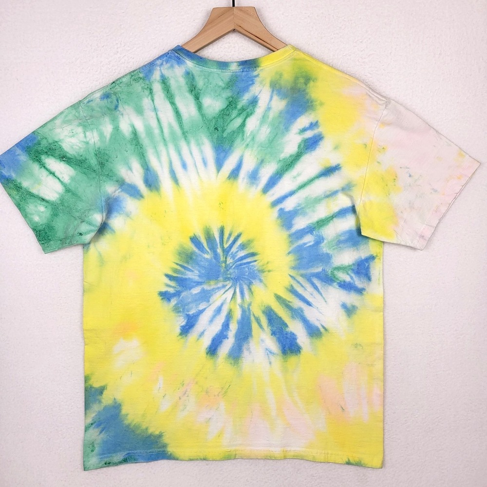 Vintage Sun Island Tie Dye T Shirt Mens L Cotton Spiral Jamaica Y2K - Picture 3 of 8